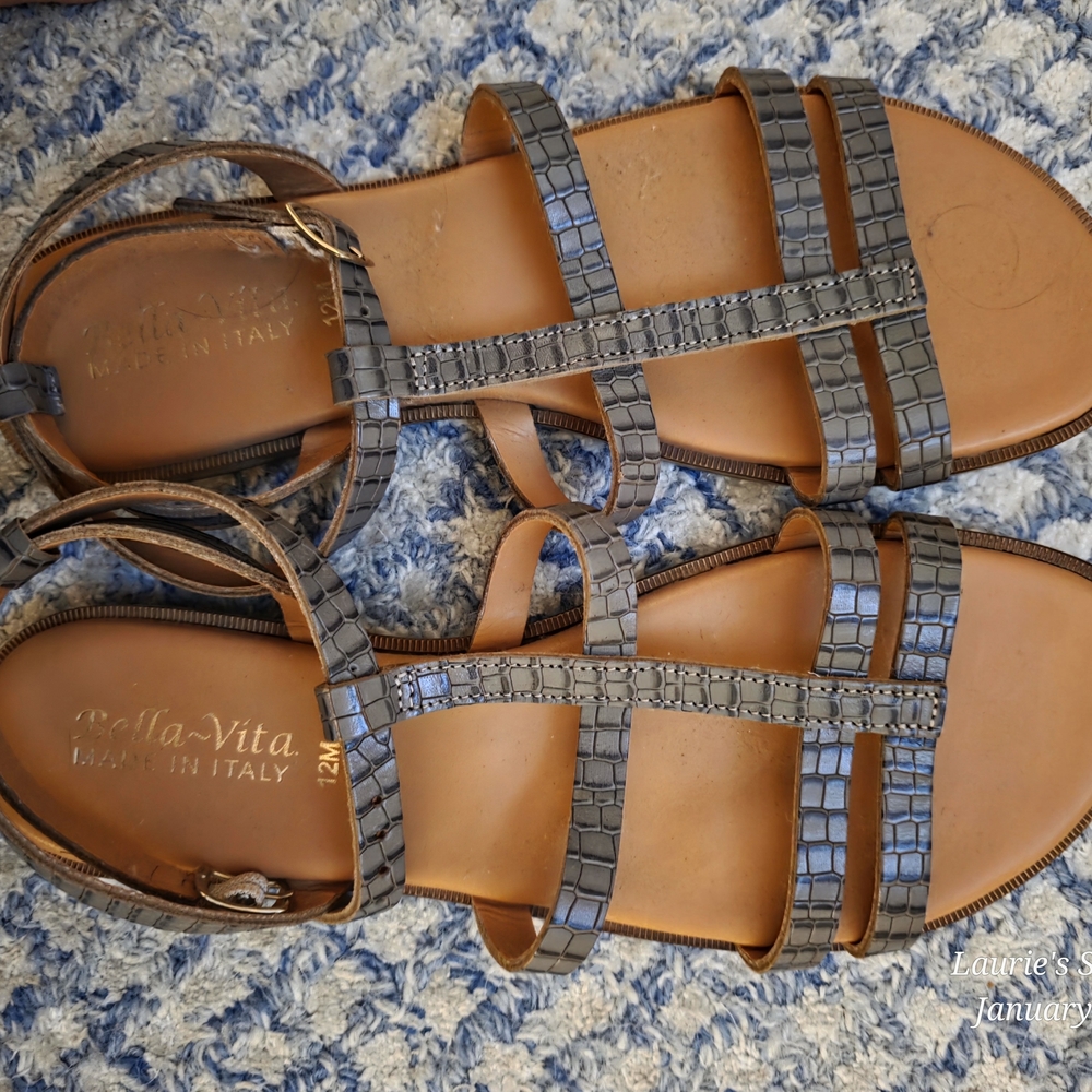 Bella Vita Women's Gray Sandals Size 12